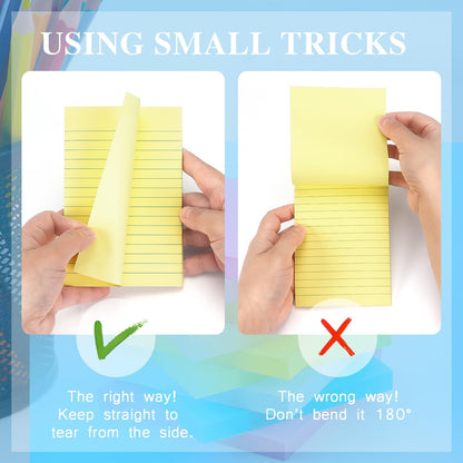 Early Buy Lined Sticky Notes 4x6 in, 6 Pads, 45 Sheets/Pad, Yellow