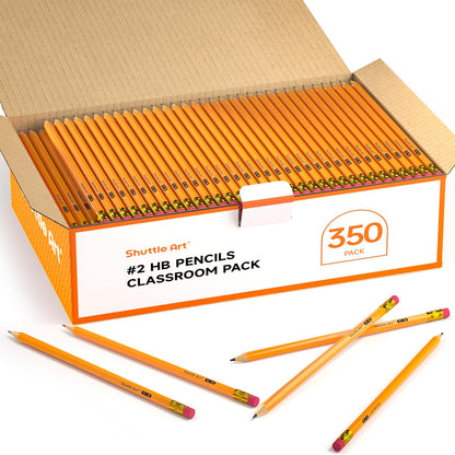 Shuttle Art Wood-Cased #2 HB Pencils, 1000 Pack Sharpened Yellow Pencils with Erasers, Bulk Pack Graphite Pencils for School and Teacher Supplies, Writing, Drawing and Sketching