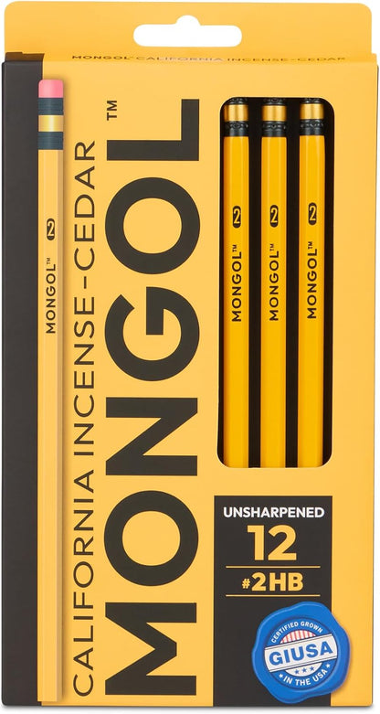 Mongol Classic Incense Cedar #2 Pencil - 12-Pack - Unsharpened