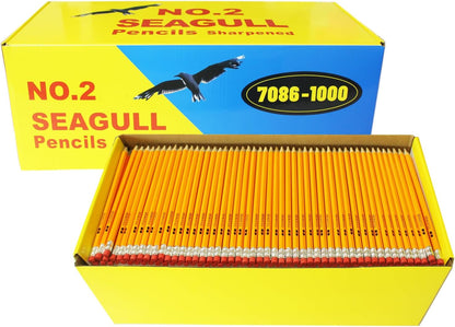 Seagull 288 Count Pre-Sharpened #2 HB Pencils with Erasers