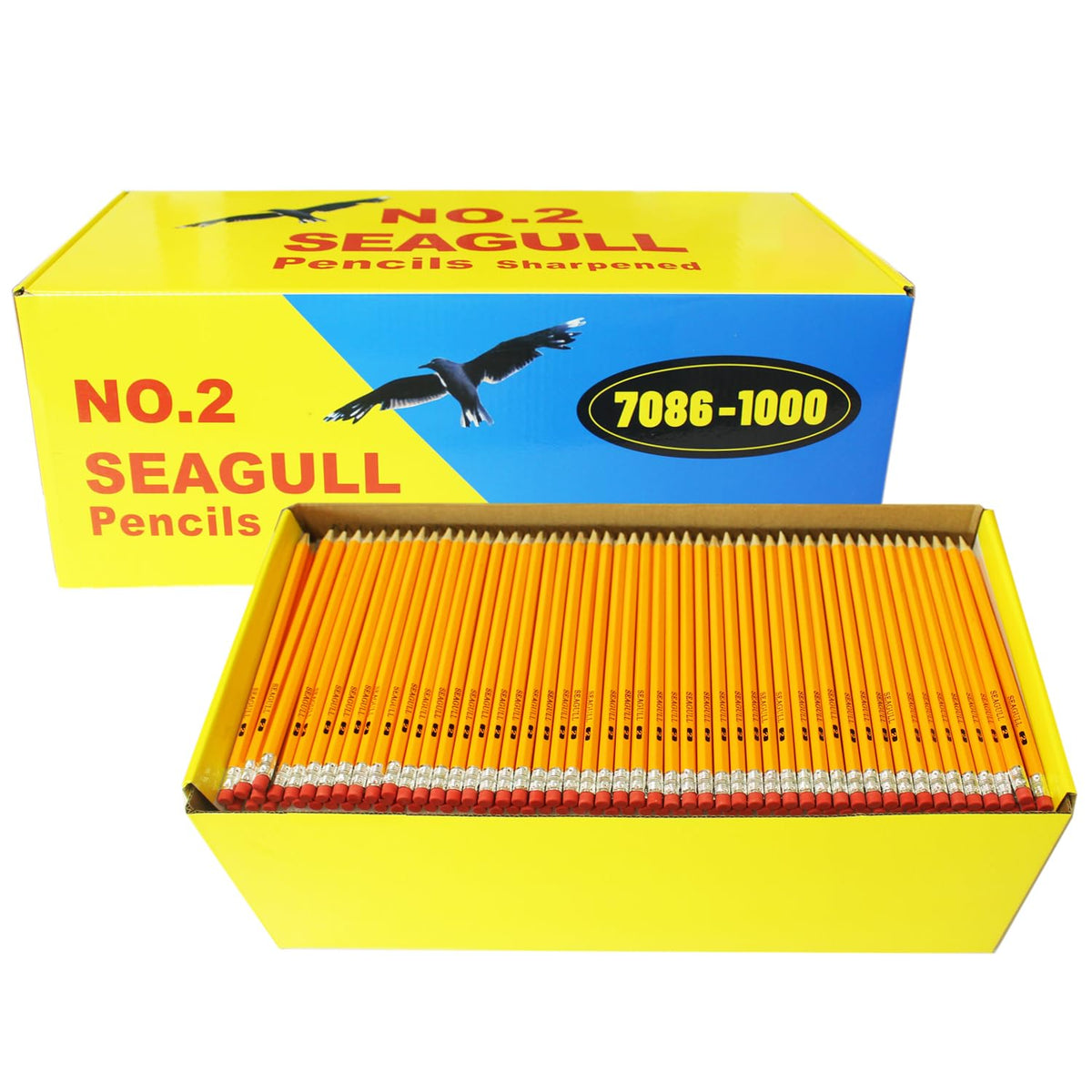 Seagull 288 Count Pre-Sharpened #2 HB Pencils with Erasers