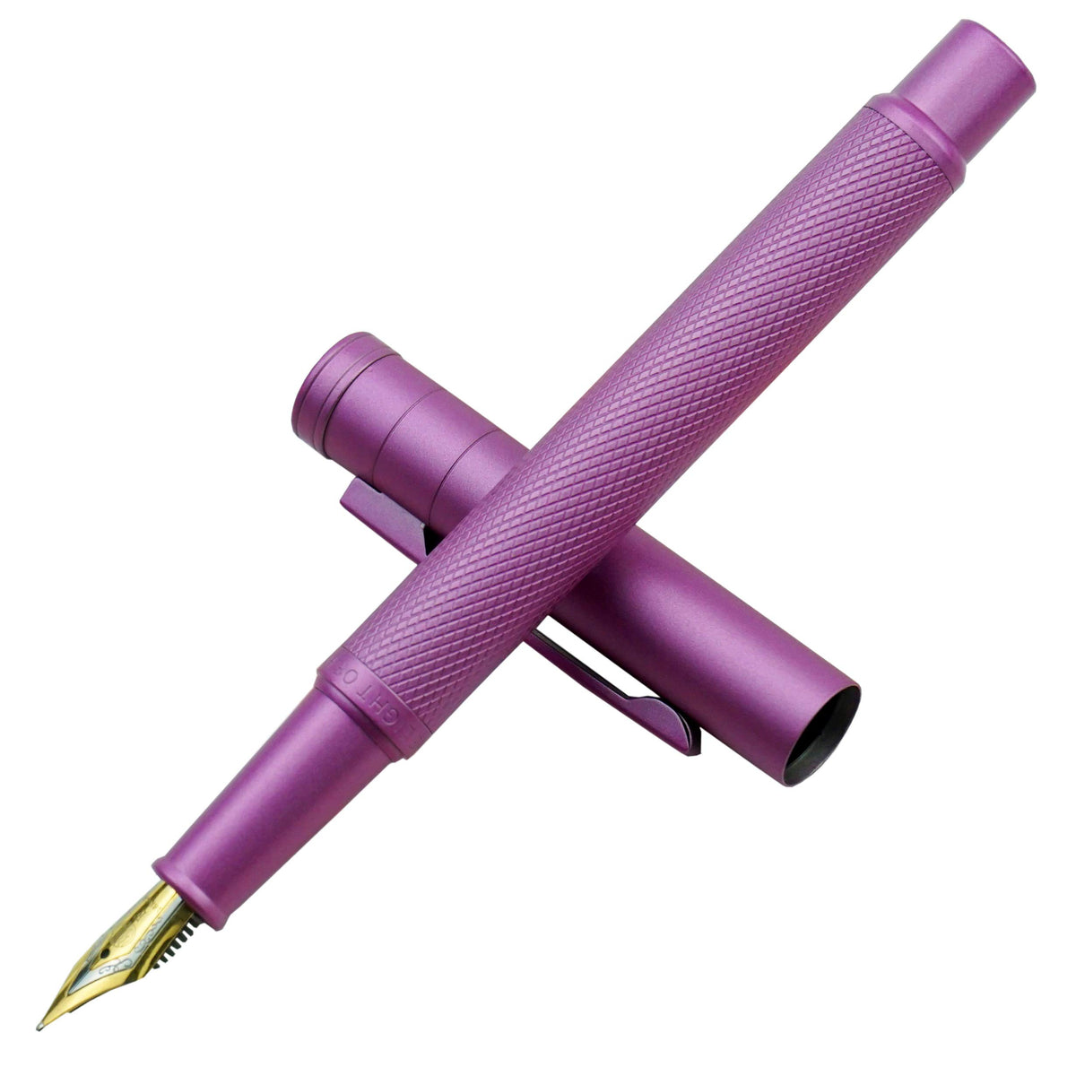 Hongdian 1861 Stainless Steel Fountain Pen Extra Fine Nib, Classic Design Smooth Writing Pen with Converter and Metal Pen Case Set