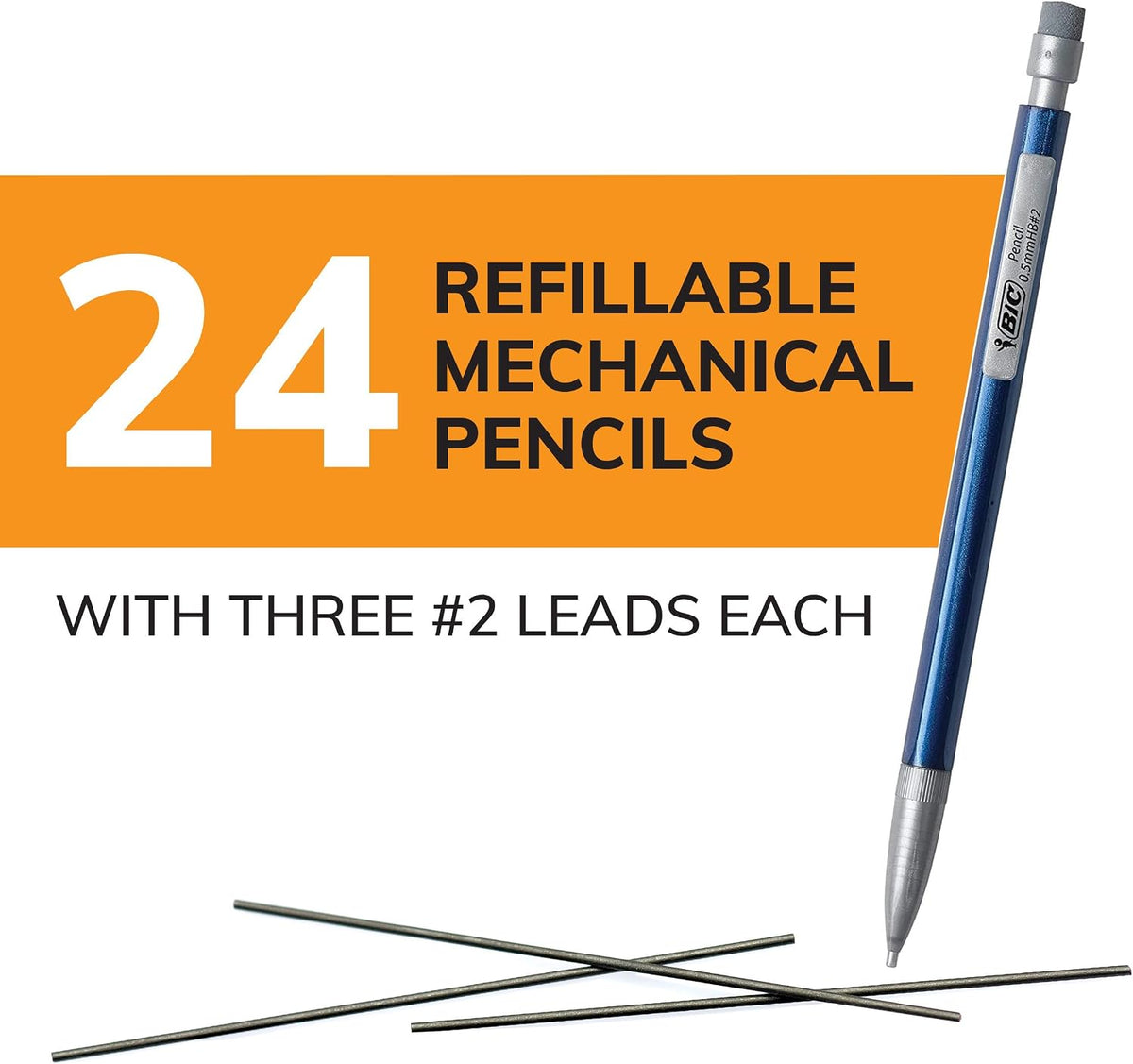 BIC Xtra-Precision Mechanical Pencils, Fine Point, 0.5mm, 24-Count Pack