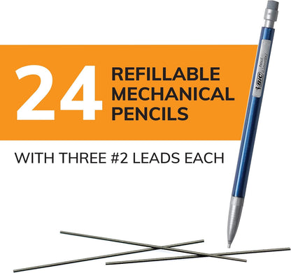 BIC Xtra-Precision Mechanical Pencils, Fine Point, 0.5mm, 24-Count Pack