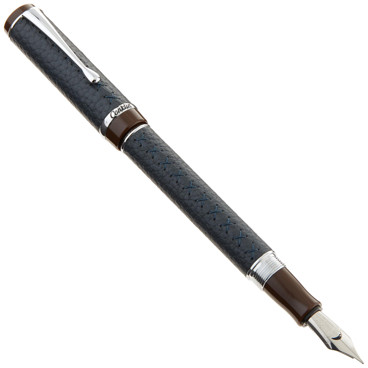 Conklin Duragraph Fountain Pen Ice Blue - 14K Omniflex Solid Gold Nib - Cool Blue Elegance & Superior Writing Performance - Ideal for Professionals