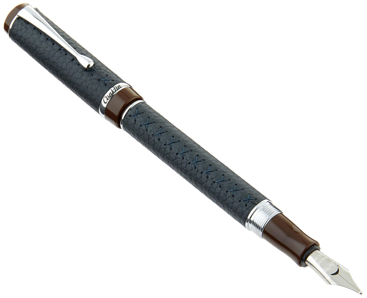 Conklin Duragraph Fountain Pen Ice Blue - 14K Omniflex Solid Gold Nib - Cool Blue Elegance & Superior Writing Performance - Ideal for Professionals