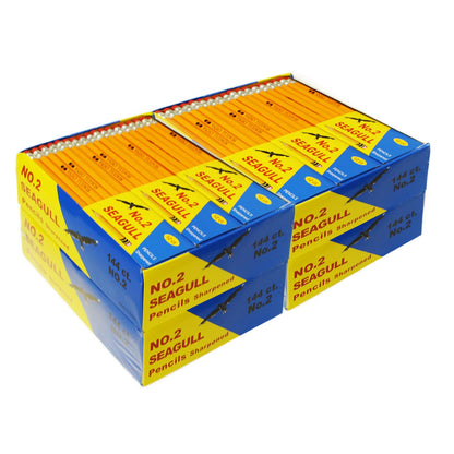 Seagull 288 Count Pre-Sharpened #2 HB Pencils with Erasers