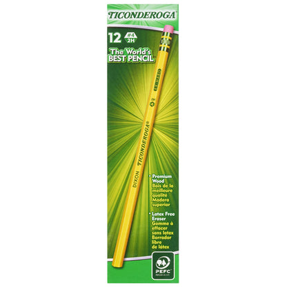 Ticonderoga Wood-Cased Pencils, Pre-Sharpened