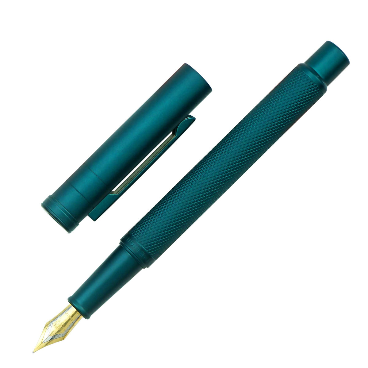 Asvine Dark Green Forest Fountain Pen Extra Fine Nib Classic Design with Converter and Metal Pen Case Set
