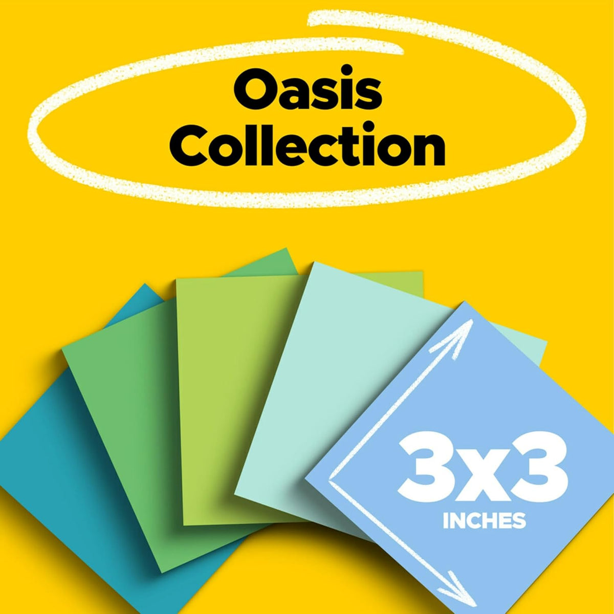 Post-it 100% Recycled Super Sticky Notes, 3 x 3 in, Pastels, 5 Pads