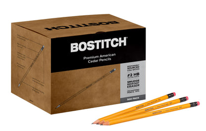 Bostitch Office Premium #2 Pencils, American Cedar Wood, Pre-Sharpened, HB Graphite, 12-Pack