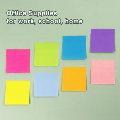 Eastern Wolf Sticky Notes 3x3 inch, 8 Bright Multi Colors, 85 Sheets/Pad