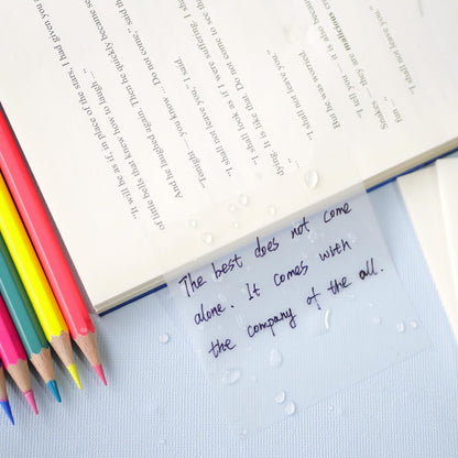 Transparent Sticky Notes - 3x3 inch Clear Sticky Notes Waterproof Self-Adhesive Translucent Sticky Note Pads for Books Annotation, See Through Sticky Note (200 Sheets)