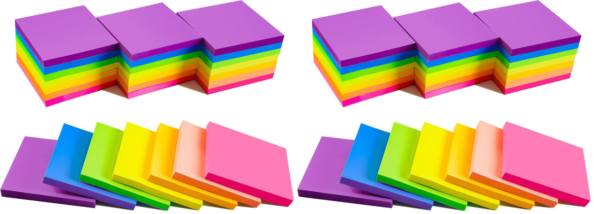 (24 Pads) Sticky Notes 1.5 x 2 in, 8 Colors Post Self Sticky Notes Pad Its