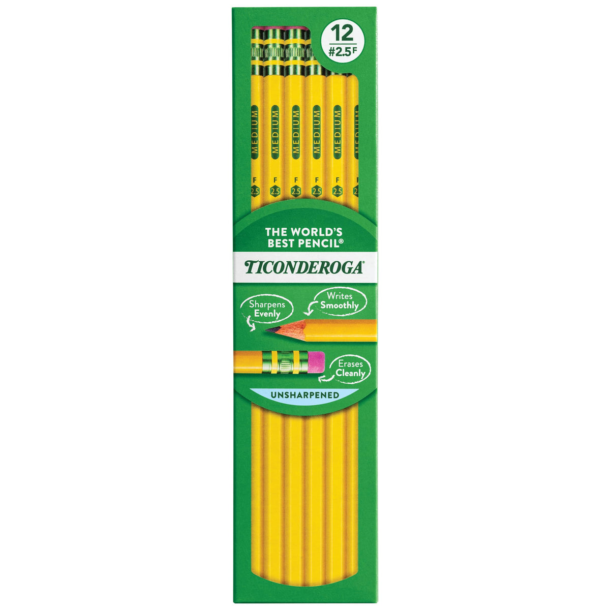 Ticonderoga Wood-Cased Pencils, Pre-Sharpened
