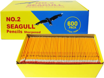 Seagull 288 Count Pre-Sharpened #2 HB Pencils with Erasers