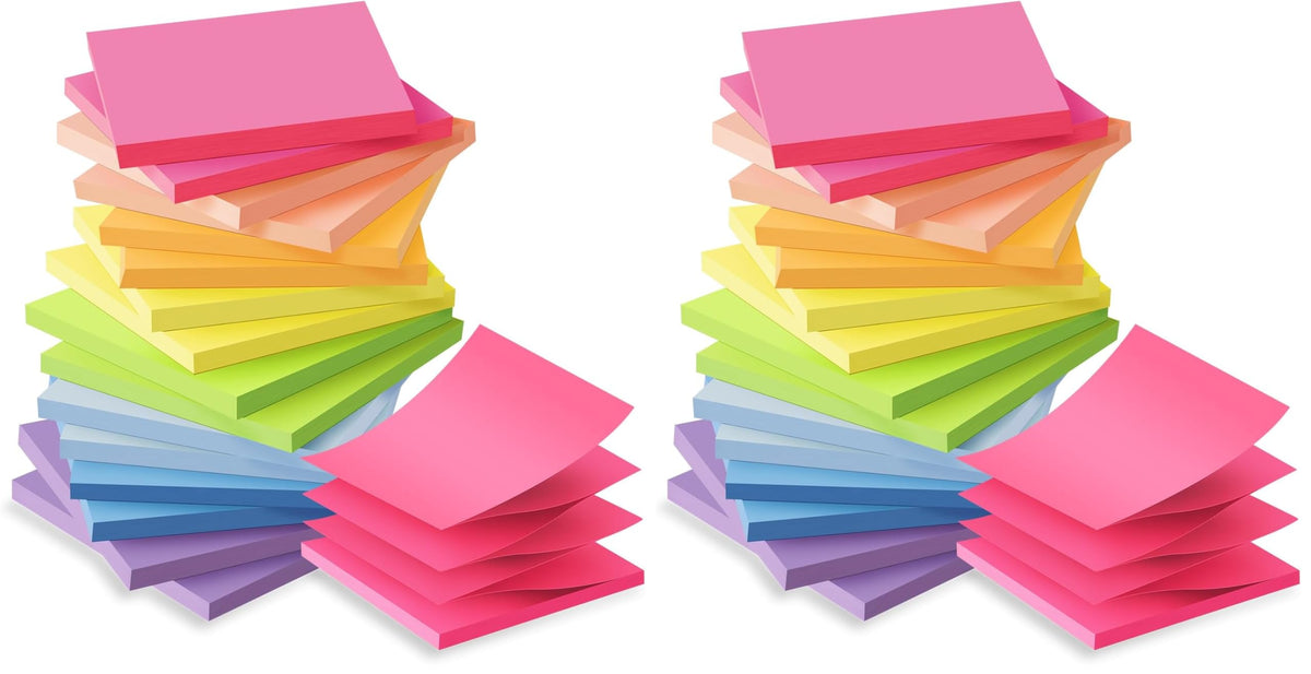 (16 Pack) Pop Up Sticky Notes 3x3 in Accordion Stickies,Bright Colors