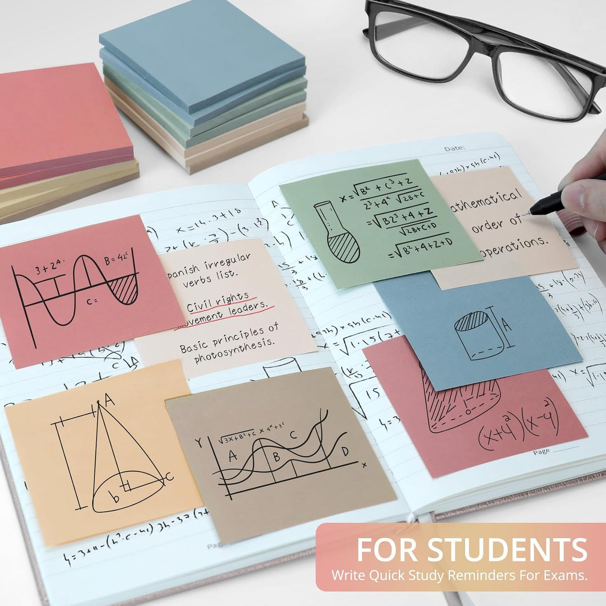 Taja 36 Pads Sticky Notes, 3x3 Inch, Aesthetic Self-Stick Notes, Vintage