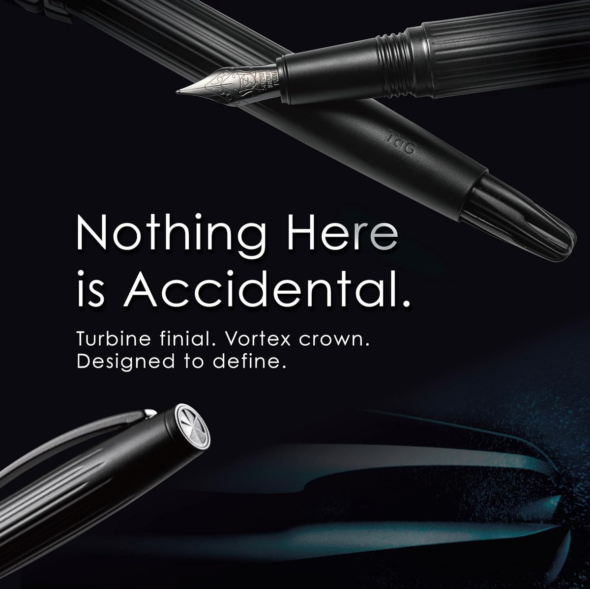 TAG Submarine Luxury Fountain Pen – TurbineDriven Refill, Gold-Plated Fine Nib, Elegant Writing Gift for Men & Women, Designed by Award-Winning Team
