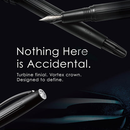 TAG Submarine Luxury Fountain Pen – TurbineDriven Refill, Gold-Plated Fine Nib, Elegant Writing Gift for Men & Women, Designed by Award-Winning Team