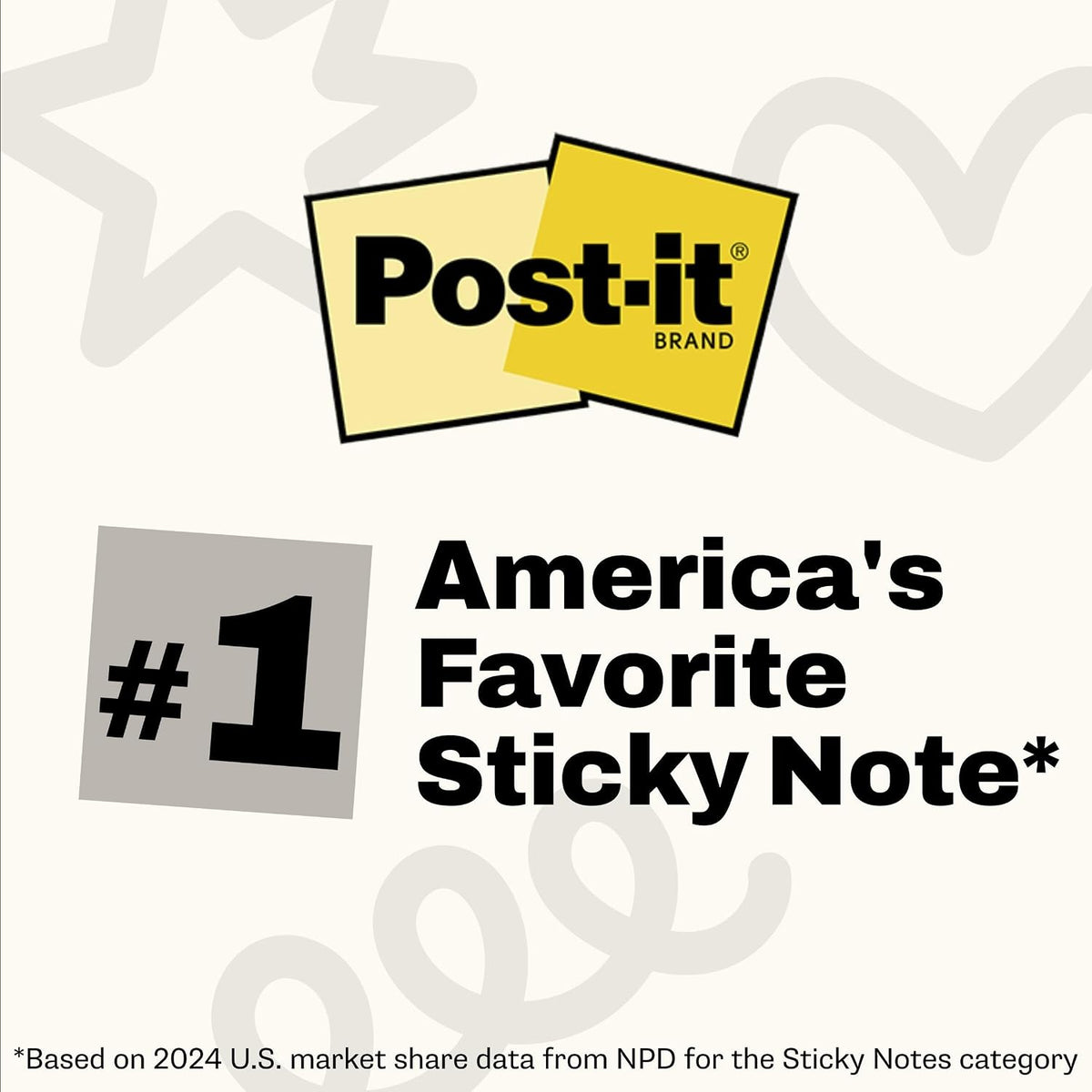 Post-it Super Sticky Notes, 3 x 3 in, Neutrality, 5 Pads, 90 Sheets/Pad