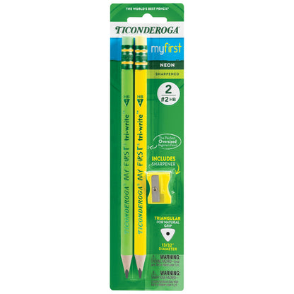 Ticonderoga My First Tri-Write Wood-Cased Pencils, Pre-Sharpened