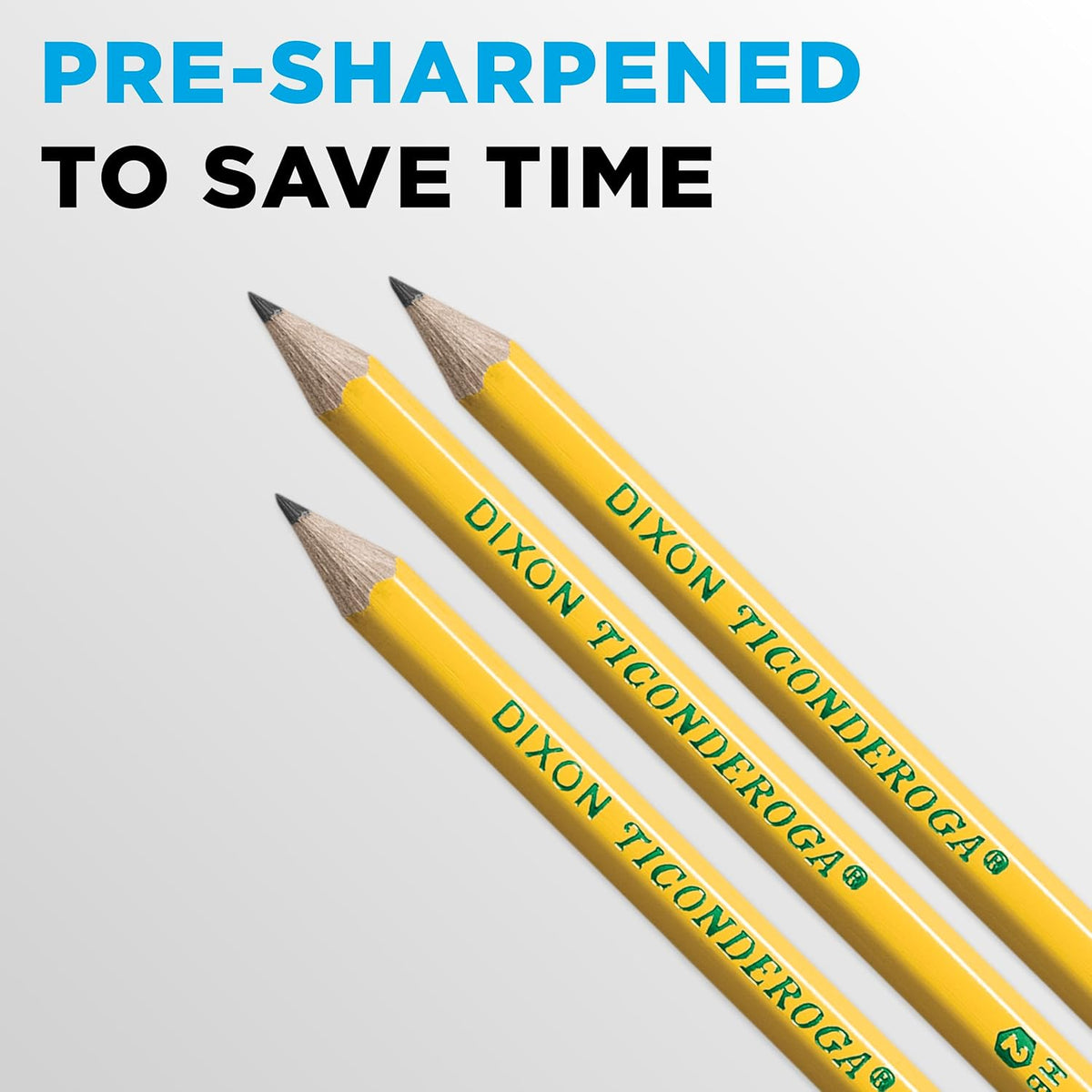 Ticonderoga Wood-Cased Pencils, Pre-Sharpened, 2 HB Soft, Yellow, 72 Count
