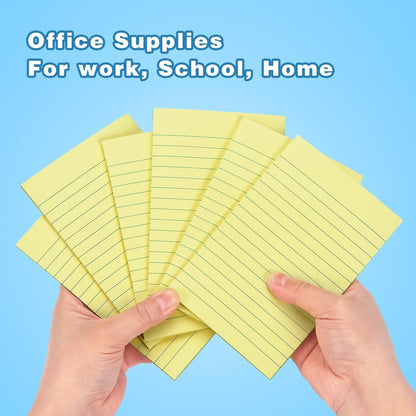 Early Buy Lined Sticky Notes 4x6 in, 6 Pads, 45 Sheets/Pad, Yellow