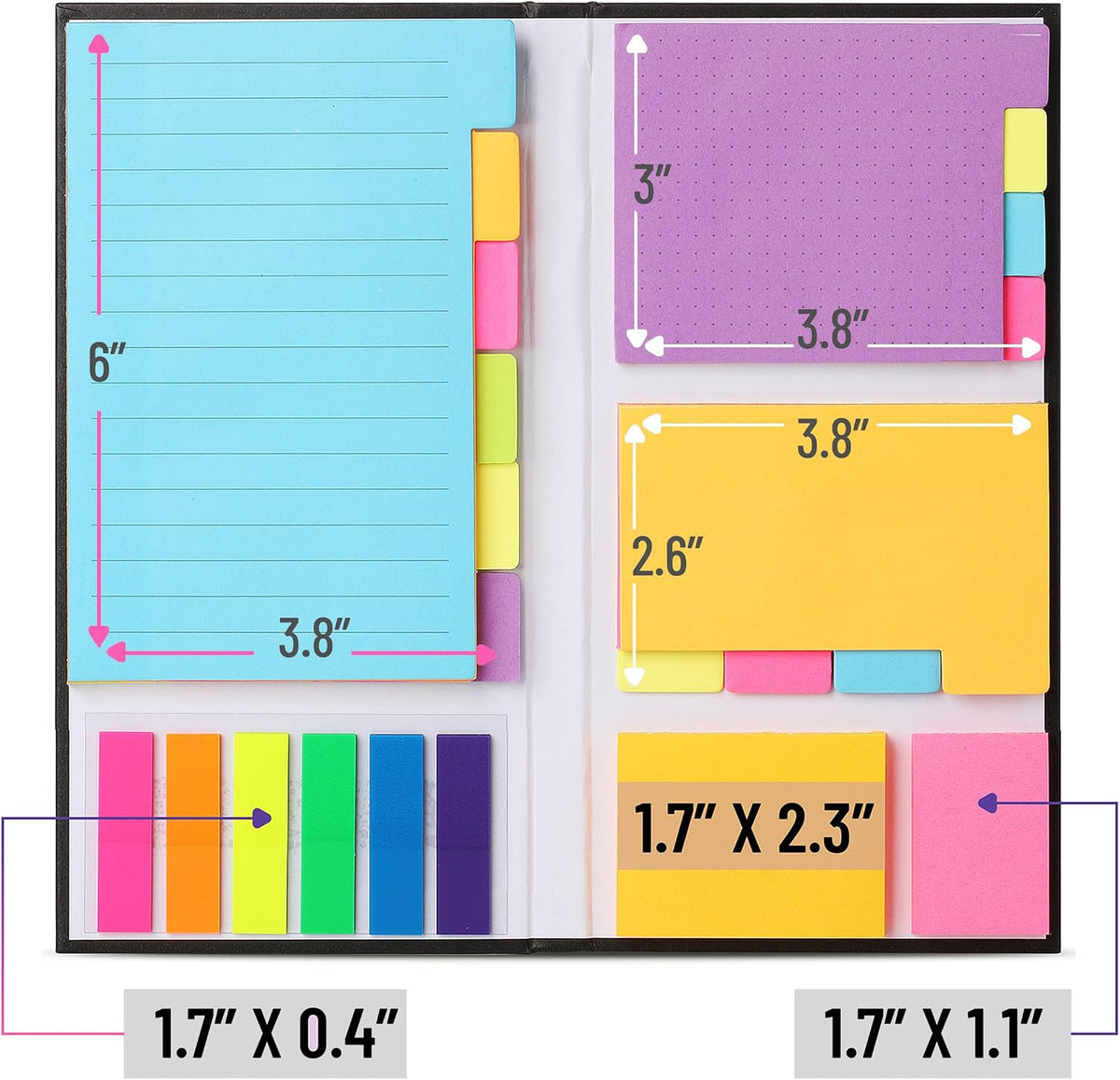 Mr. Pen- Sticky Notes Set, 410 Pack, Ruled, Dotted & Blank Notes