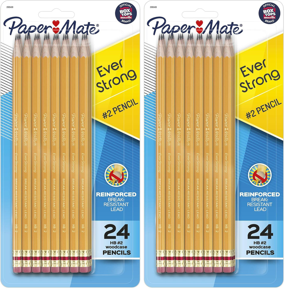 Paper Mate EverStrong #2 Pencils Reinforced Break-Resistant Lead When Writing 24-Pack