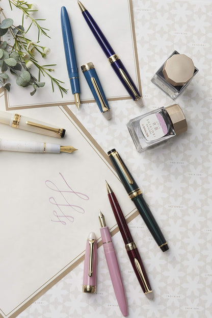 Sailor 11-0558-201 Fountain Pen, Four Seasons Weave, Moon and Night Water, Night Cherry Blossom, Fine Point