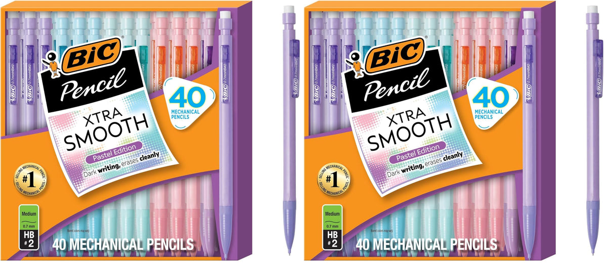 BIC Xtra Smooth Mechanical Pencil, 0.7 mm Medium Point, 40-Count Pack