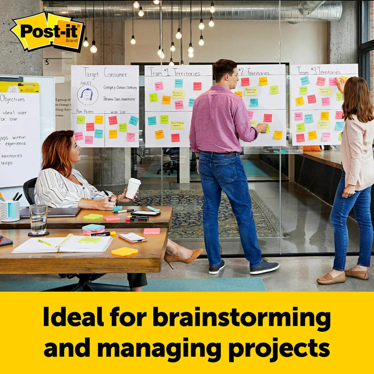 3M Post-it Easel Pad, 20 x 23 in, White, 2 Pack, Command Strips included