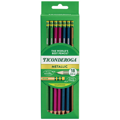 Ticonderoga Wood-Cased Pencils, Pre-Sharpened, #2 HB Soft, Pastel Colors