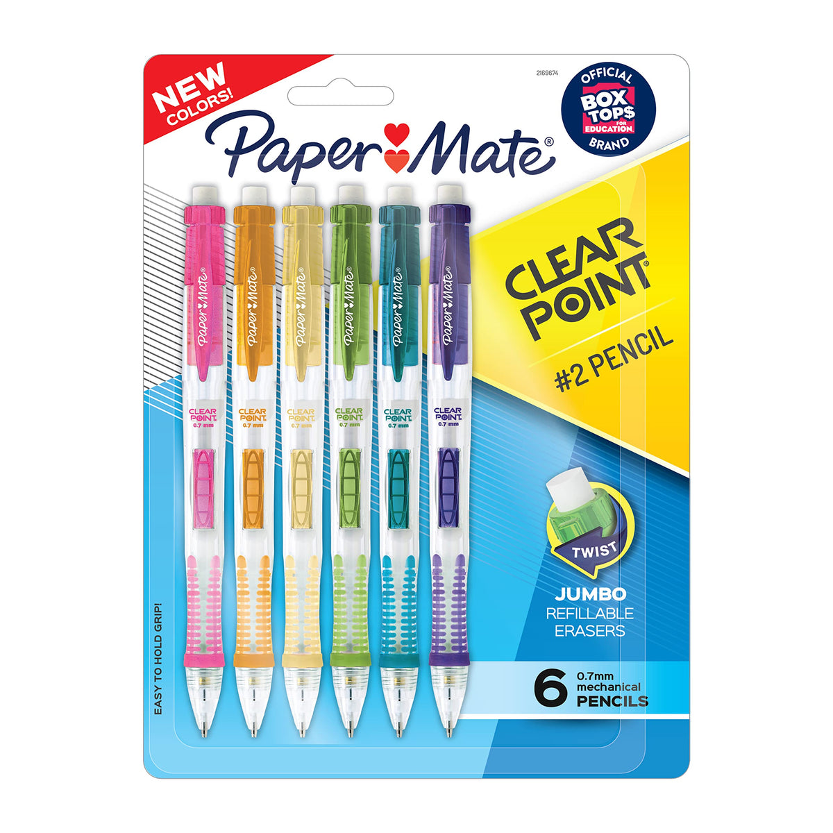 Paper Mate Clearpoint Mechanical Pencils, 0.7mm HB #2 Pencil Lead, 2 Pencils, Assorted Fashion Barrel Colors, 10 Count - Back to School Essentials, Note-Taking, Teacher Supplies