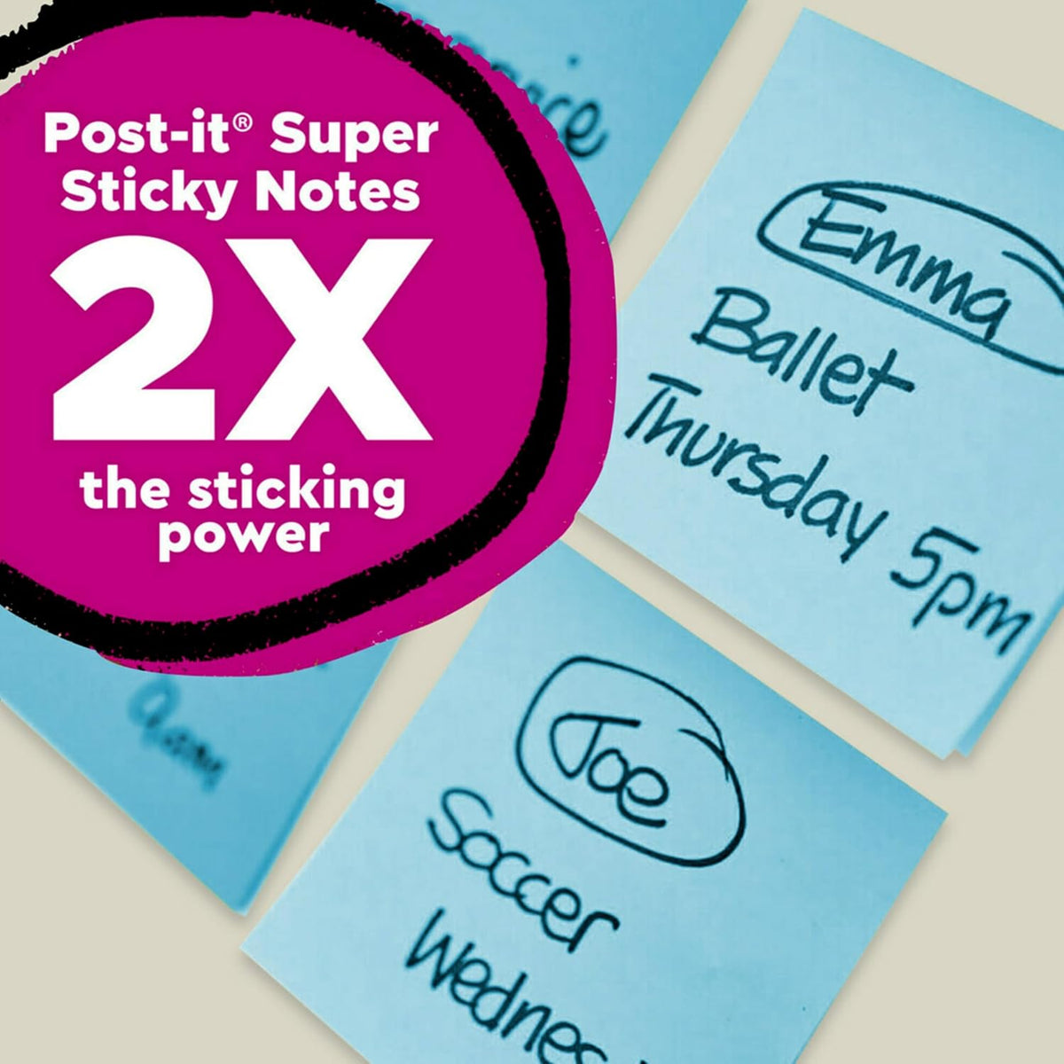 Post-it 100% Recycled Super Sticky Notes, 3 x 3 in, Pastels, 5 Pads
