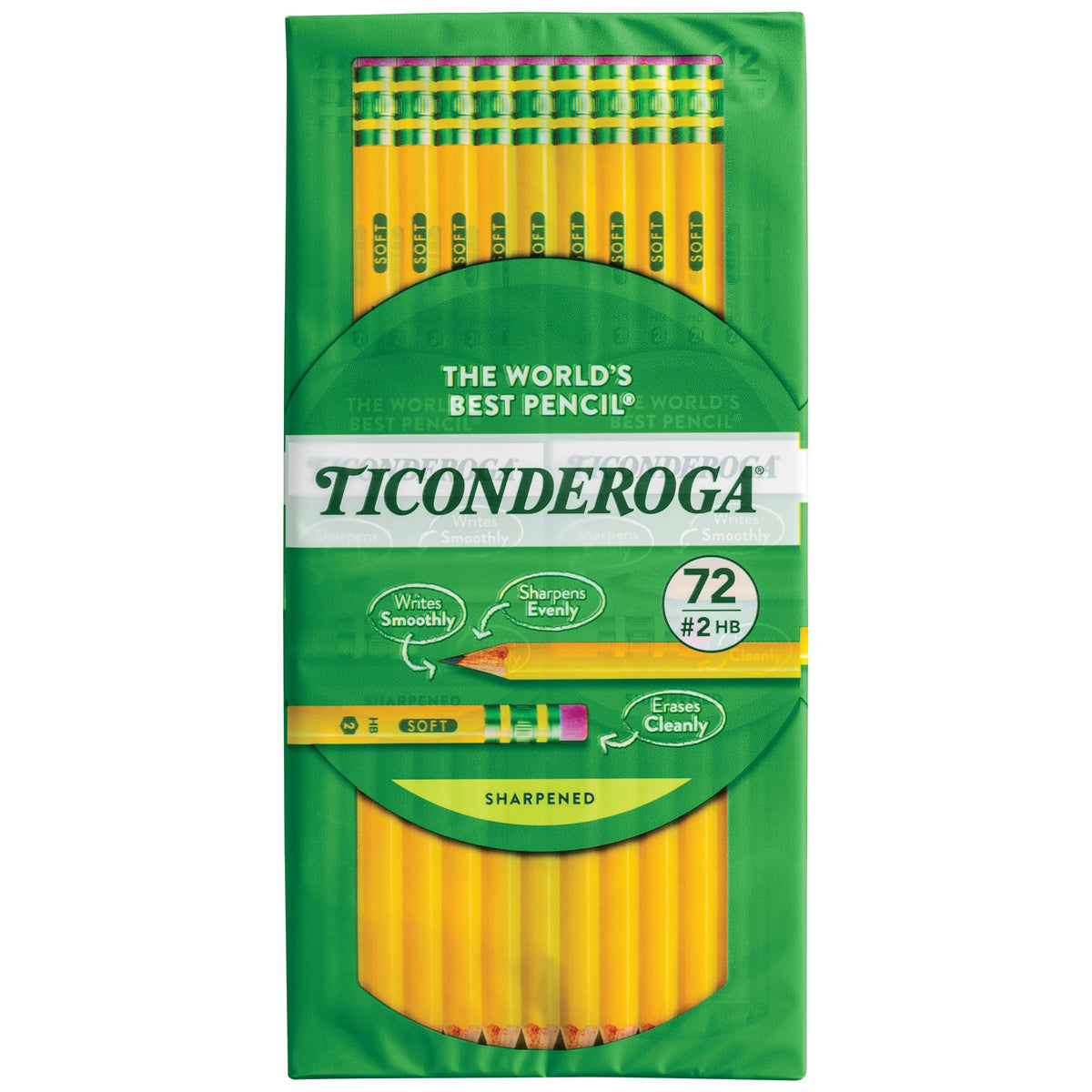 Ticonderoga Wood-Cased Pencils, Pre-Sharpened