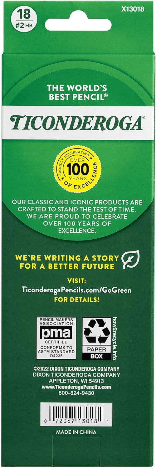 Ticonderoga Wood-Cased Pencils, Pre-Sharpened