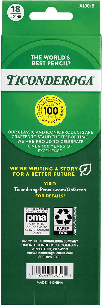 Ticonderoga Wood-Cased Pencils, Pre-Sharpened