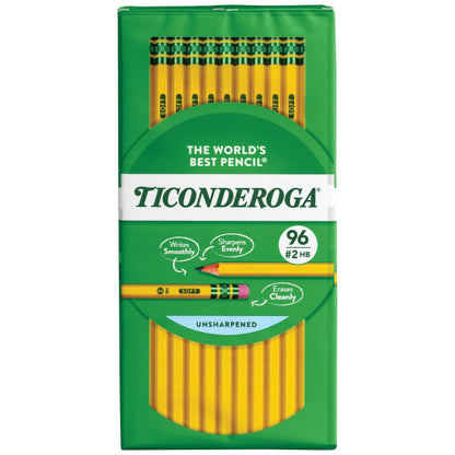 Ticonderoga Wood-Cased Pencils, Pre-Sharpened