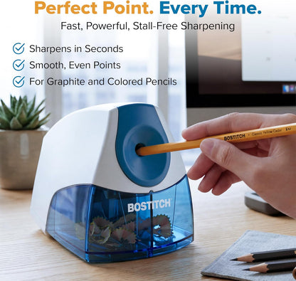 Bostitch Electric Pencil Sharpener, Standard Pencils, Blue