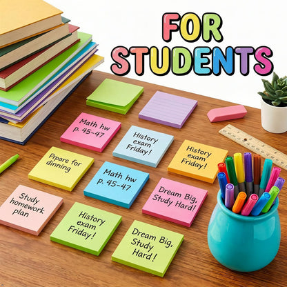 (16 Pads) Sticky Notes 3x3, Self-Stick Pads Bright Colors Sticky Note