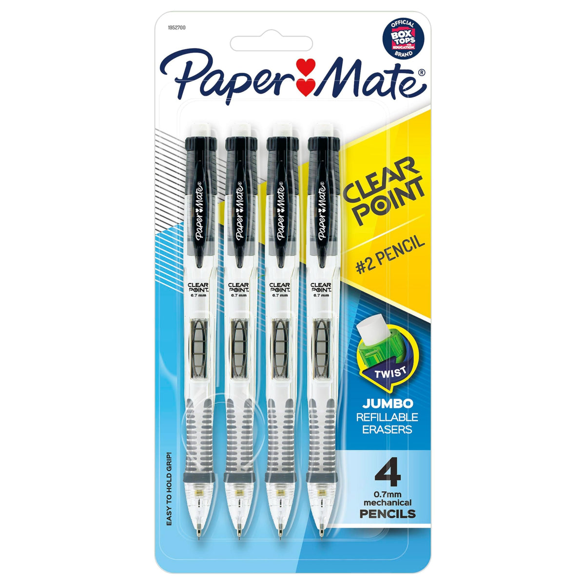 Paper Mate Clearpoint Mechanical Pencils, 0.7mm HB #2 Lead, Assorted Fashion Barrel Colors, 4 Count - Teacher Supplies, College, Note Taking