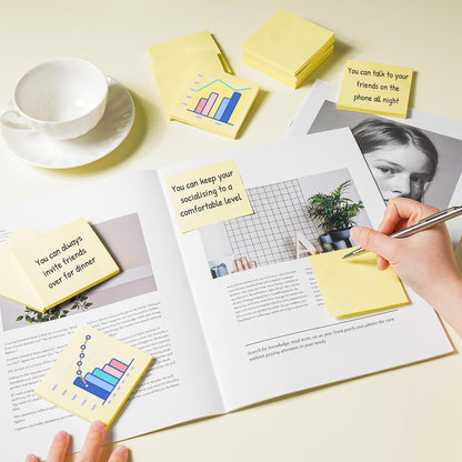 (18 Pads) Sticky Notes 3 x 3 in, Yellow Self-Stick Pads, Strong Adhesive