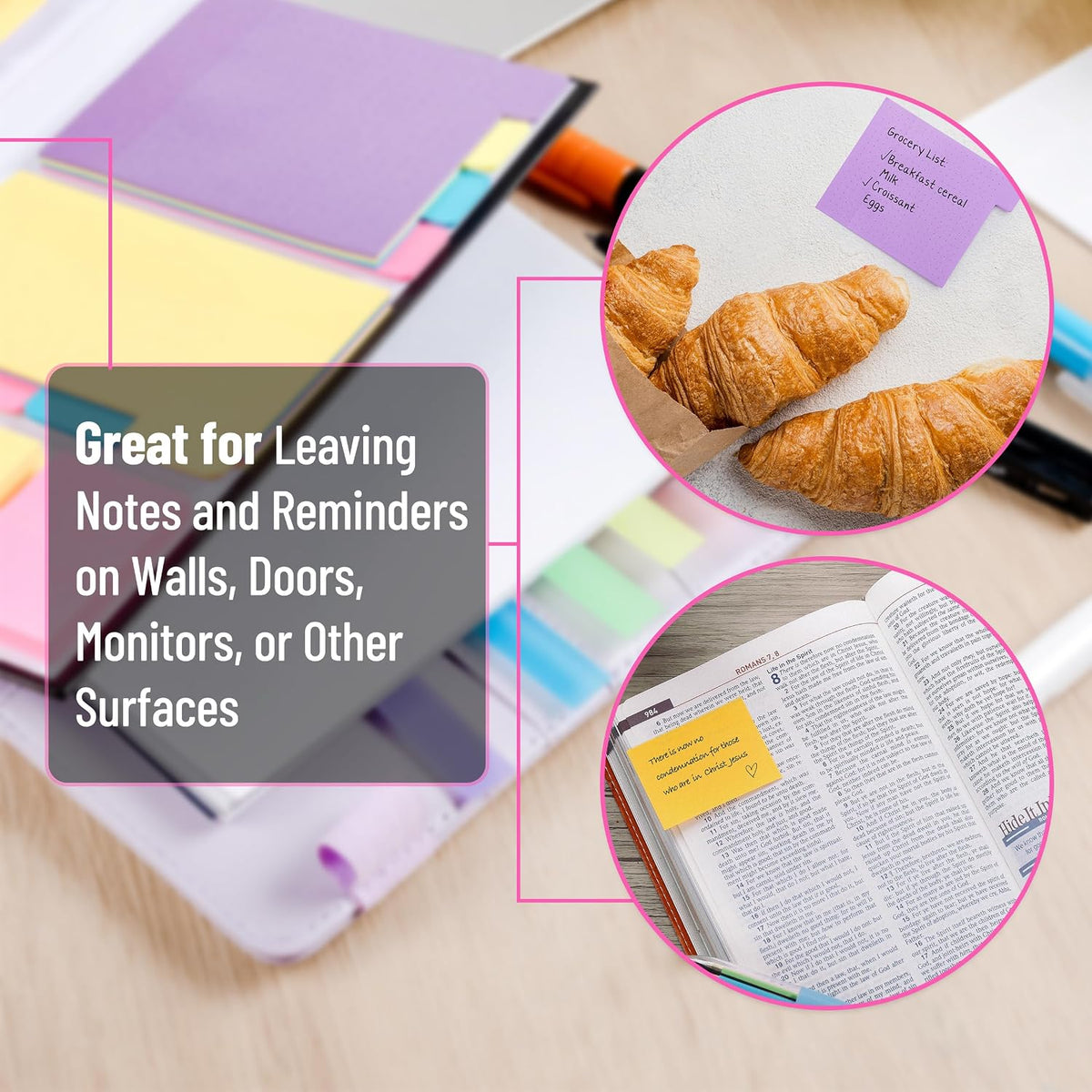 Mr. Pen- Sticky Notes Set, 410 Pack, Ruled, Dotted & Blank Notes